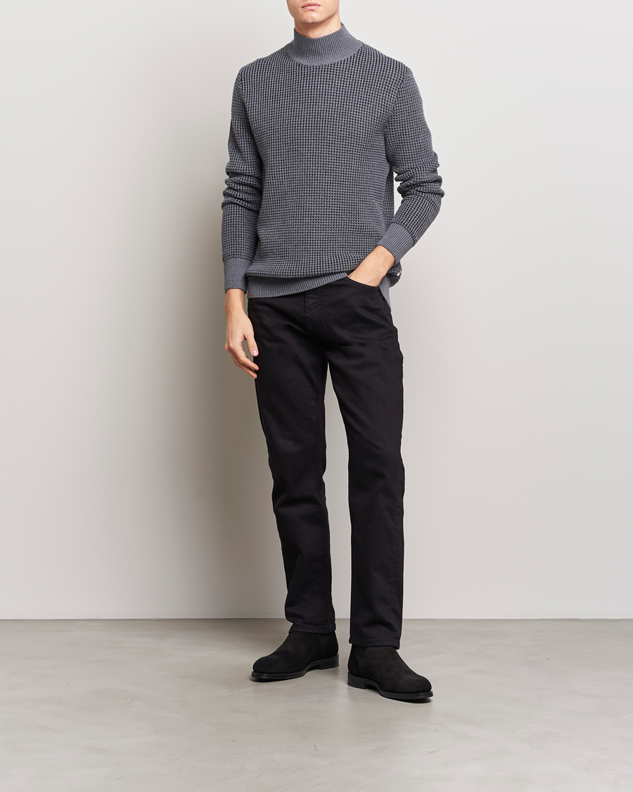 Herren | Pullover | BOSS BLACK | Maurelio Heavy Knitted Polo Medium Grey