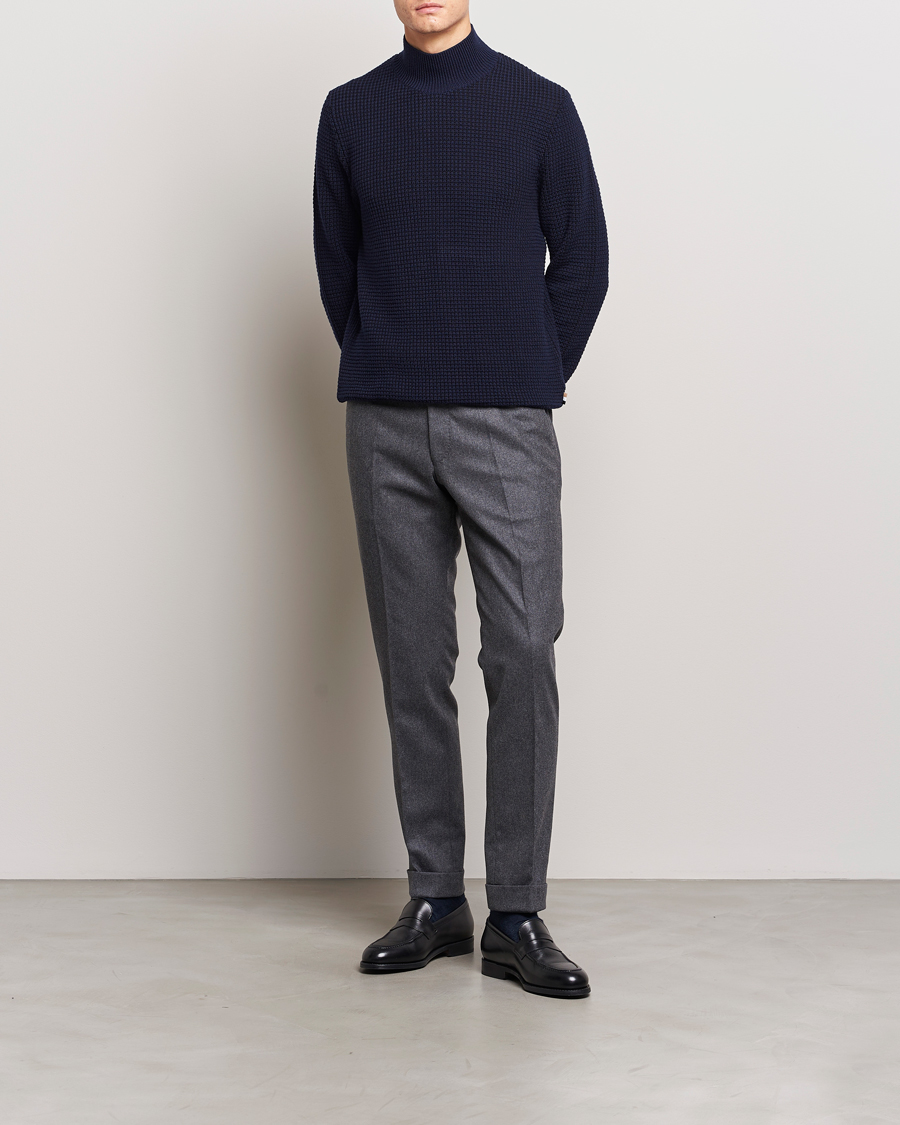 Herren | Pullover | BOSS BLACK | Maurelio Heavy Knitted Polo Dark Blue