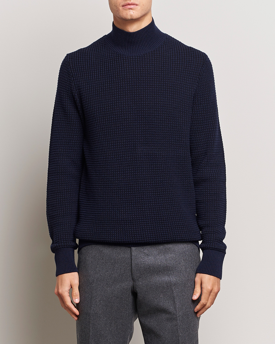 Herren |  | BOSS BLACK | Maurelio Heavy Knitted Polo Dark Blue