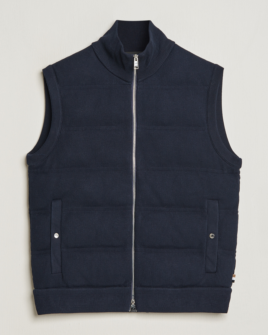 Herren | Jacken | BOSS BLACK | Mandolino Corduroy Vest Dark Blue