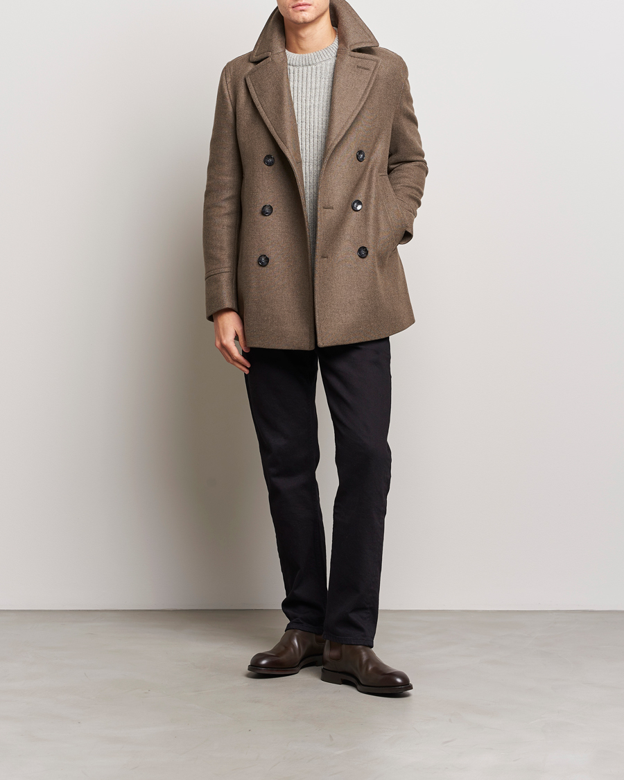 Herren | Jacken | BOSS BLACK | Hyde Peacoat Open Green