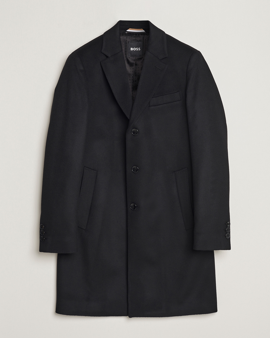 Herren | Jacken | BOSS BLACK | Hyde Wool/Cashmere Coat Black
