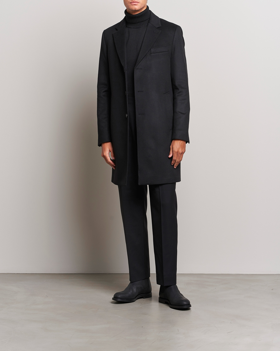 Herren | Jacken | BOSS BLACK | Hyde Wool/Cashmere Coat Black