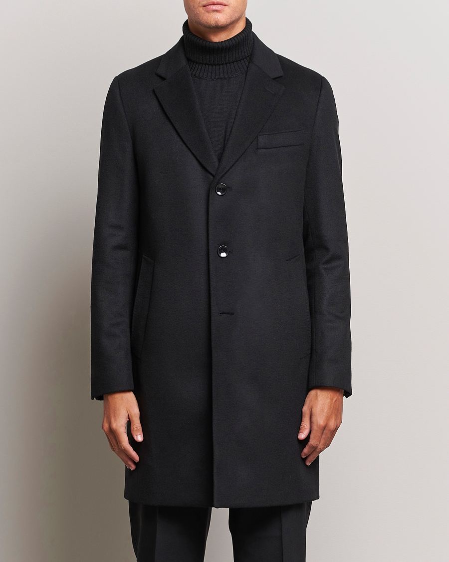 Herren |  | BOSS BLACK | Hyde Wool/Cashmere Coat Black
