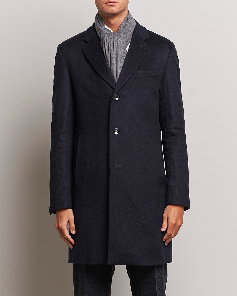 Herren |  | BOSS BLACK | Hyde Wool/Cashmere Coat Dark Blue