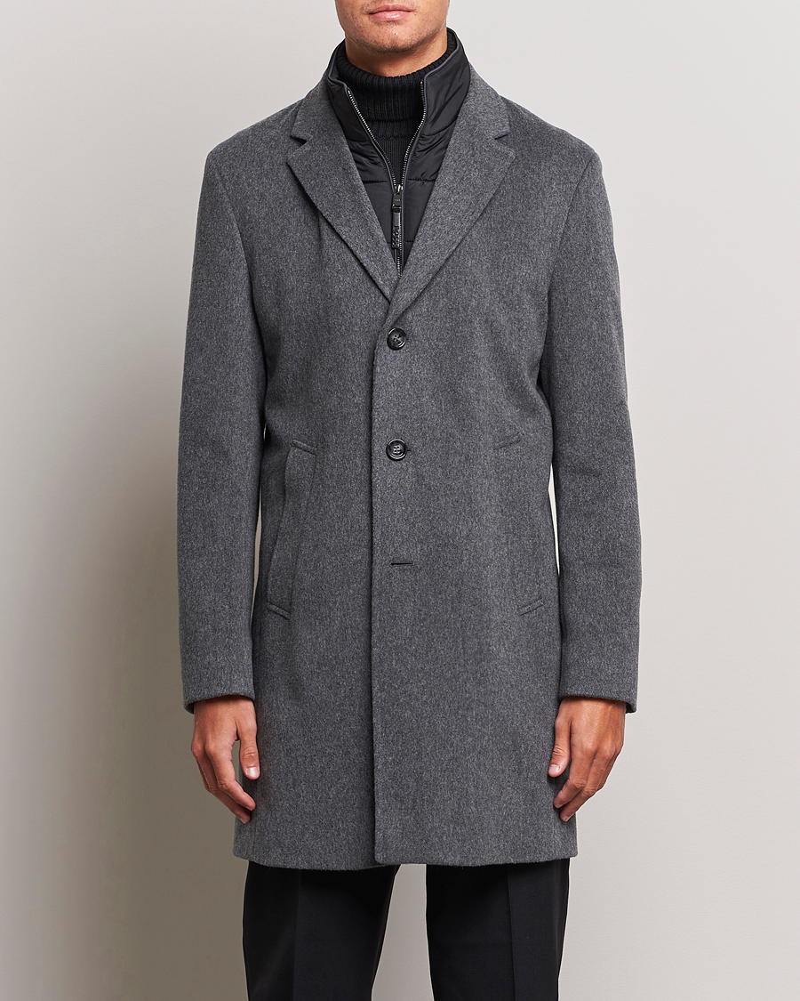 Herren |  | BOSS BLACK | Hyde Wool Bib Coat Medium Grey