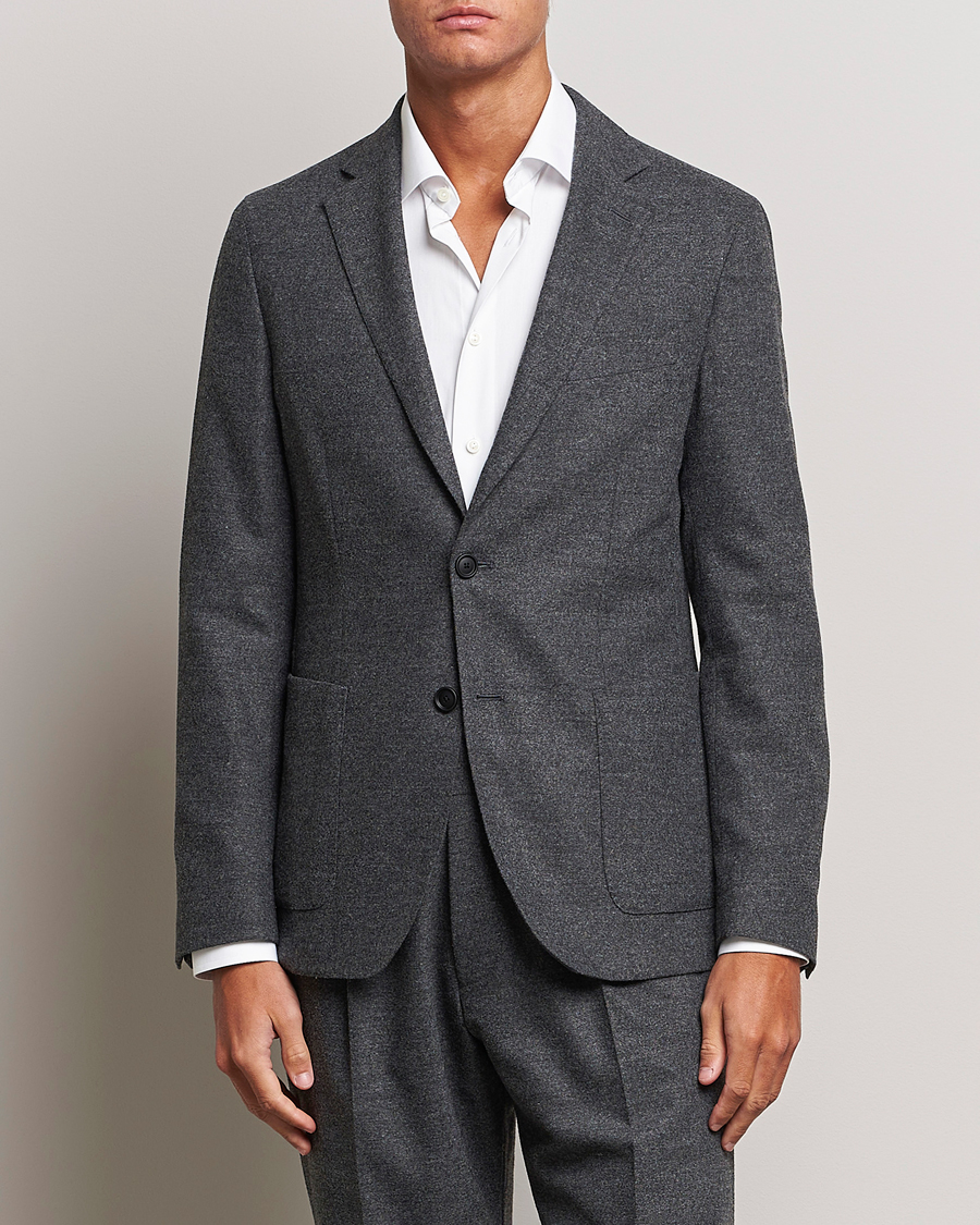 Herren |  | BOSS BLACK | Hanry Tech Flannel Blazer Dark Grey