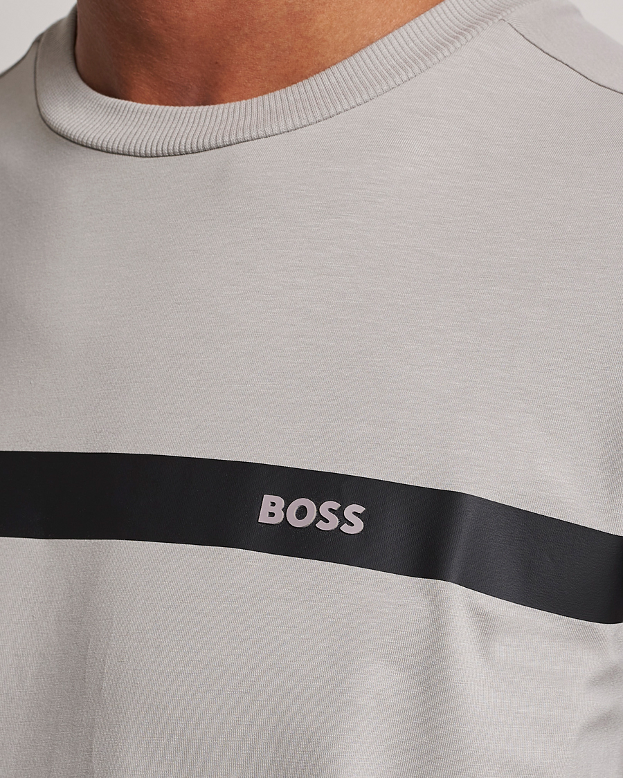 Herren | T-Shirts | BOSS GREEN | Logo Crew Neck T-Shirt Open Grey