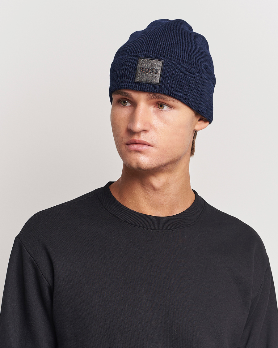 Herren |  | BOSS ORANGE | Foxxy Logo Beanie Dark Blue