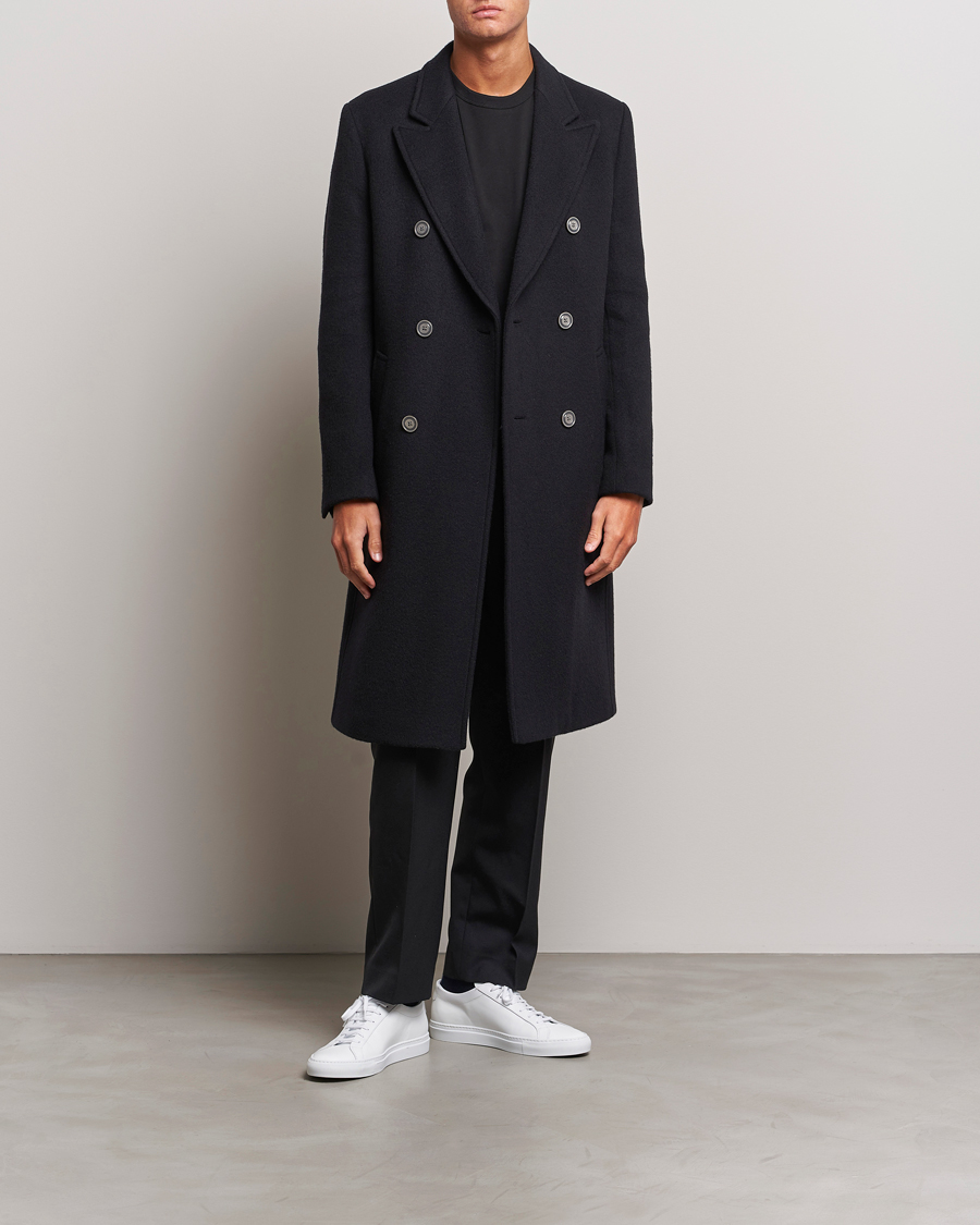 Herren | Jacken | HUGO | Miroy Wool Double Breasted Coat Black