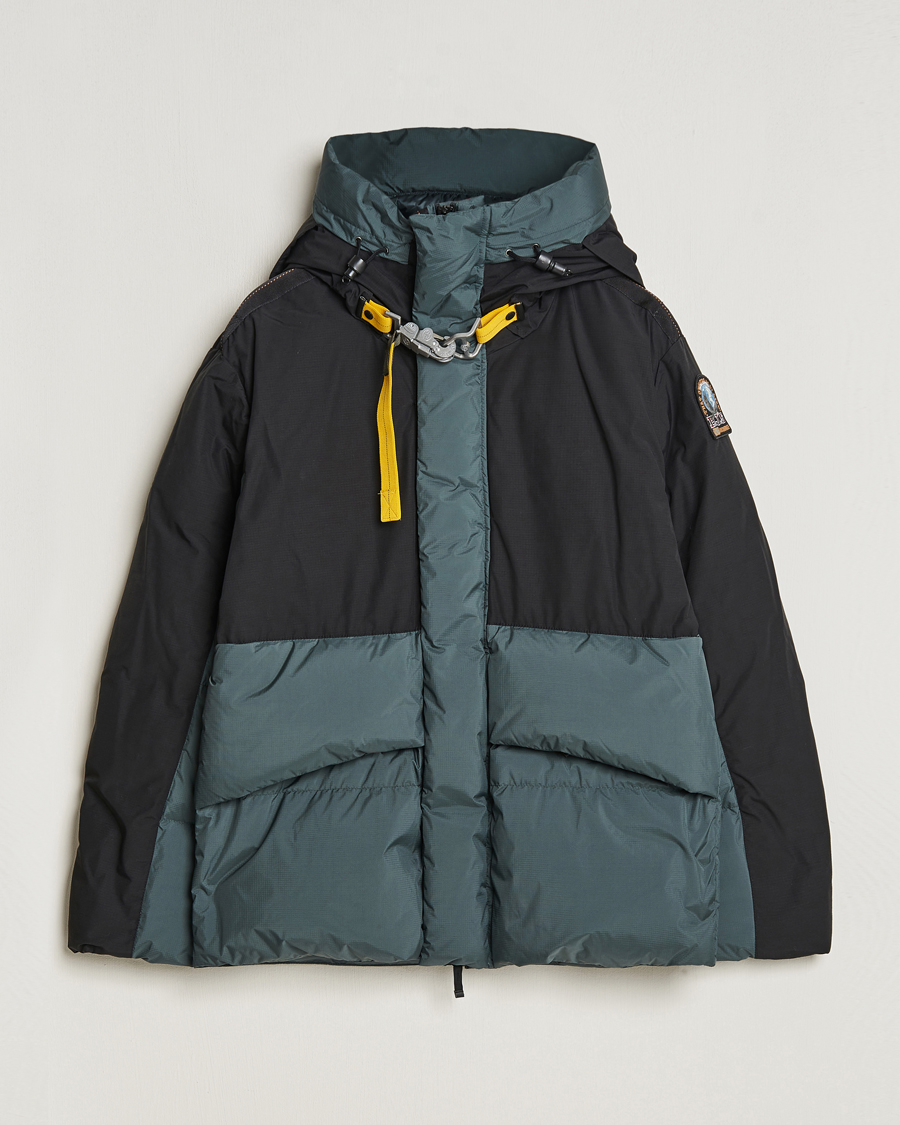 Herren | Parajumpers | Parajumpers | Ronin Foul Weather Down Parka Black/Green Gables