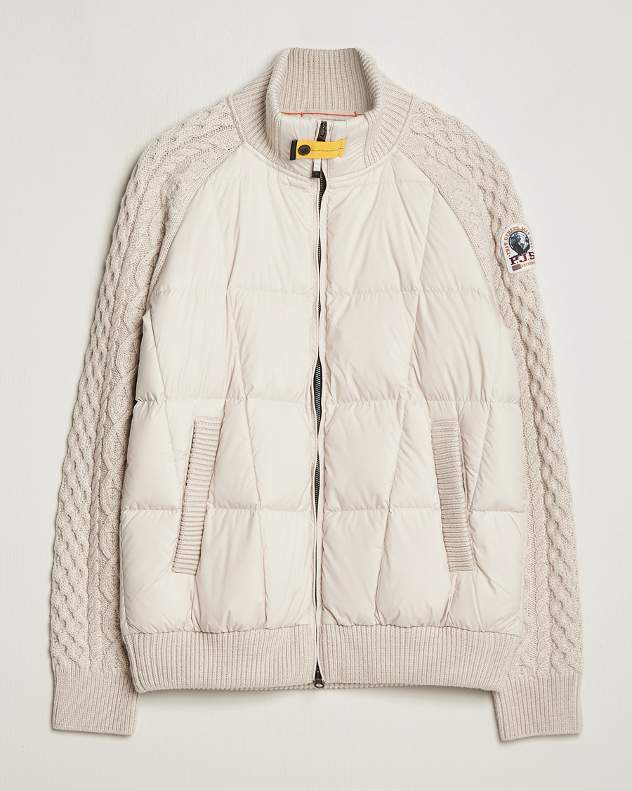 Herren | Jacken | Parajumpers | Great Aran Knitted Hybrid Jacket Bone