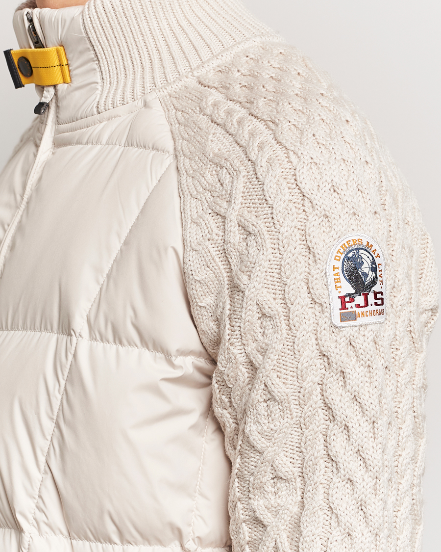 Herren | Jacken | Parajumpers | Great Aran Knitted Hybrid Jacket Bone