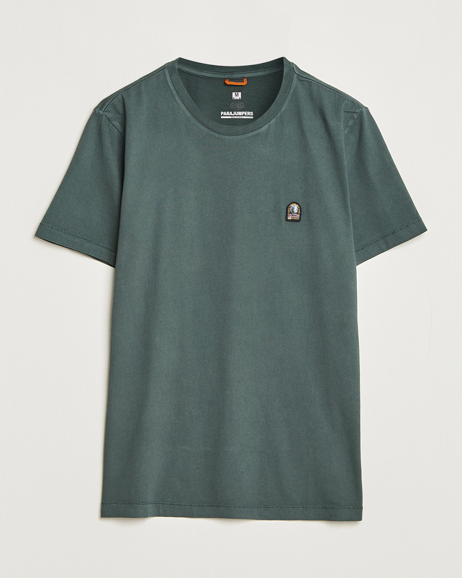 Herren | Kurzarm T-Shirt | Parajumpers | Patch Crew Neck T-Shirt Green Gables