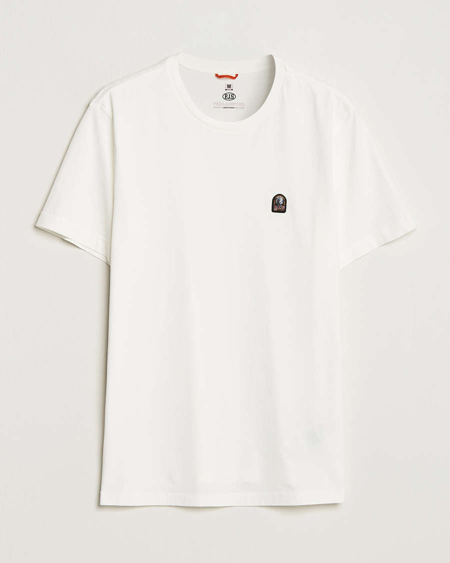 Herren | Kurzarm T-Shirt | Parajumpers | Patch Crew Neck T-Shirt Off White