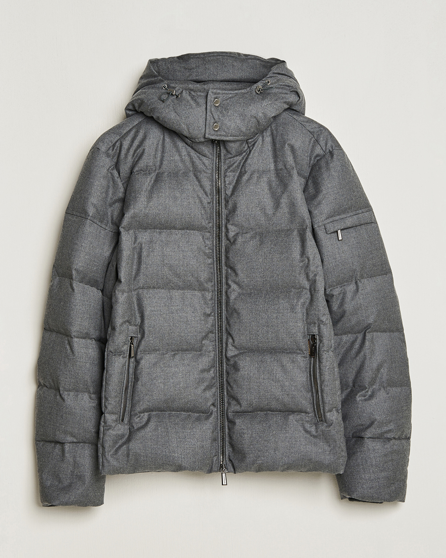 Herren | Jacken | MooRER | Brett Wool/Cashmere Hooded Jacket Grey