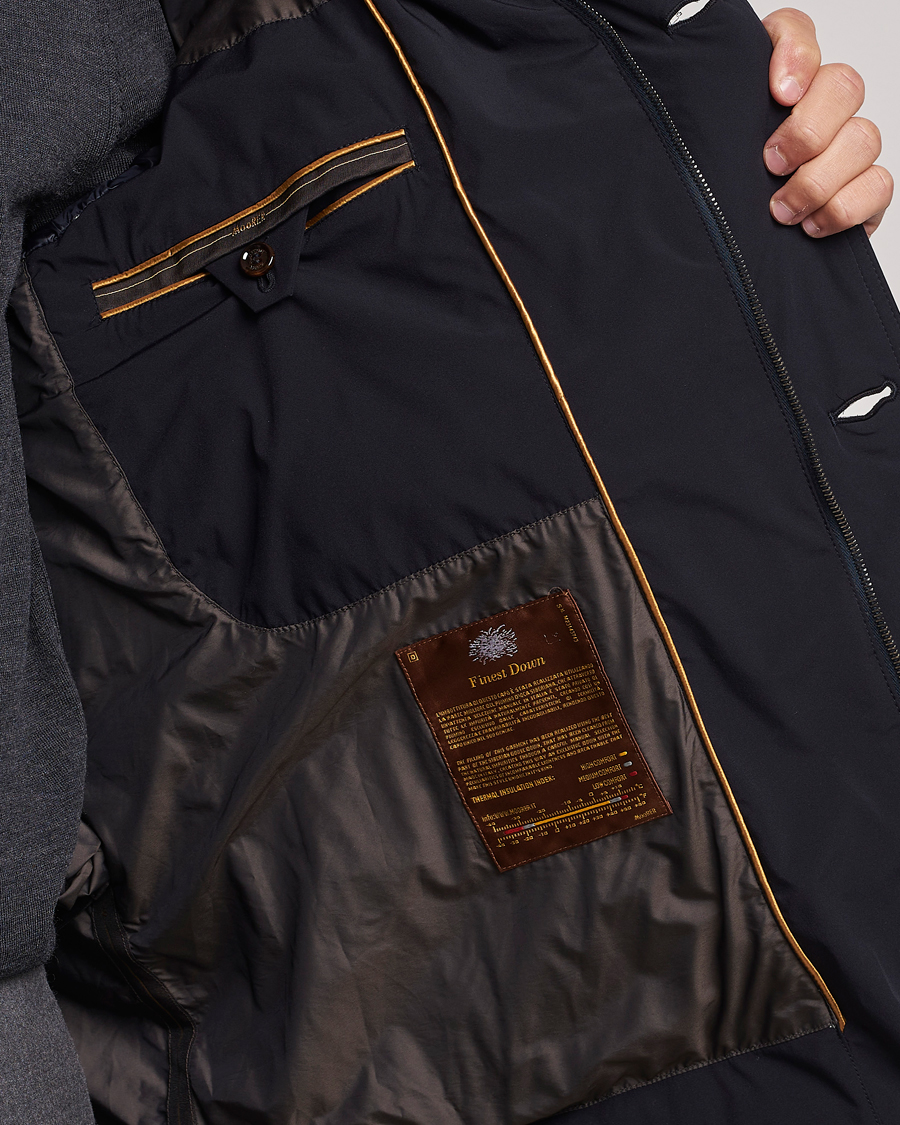 Herren | Jacken | MooRER | Gorner Water resistant Nylon Parka Navy