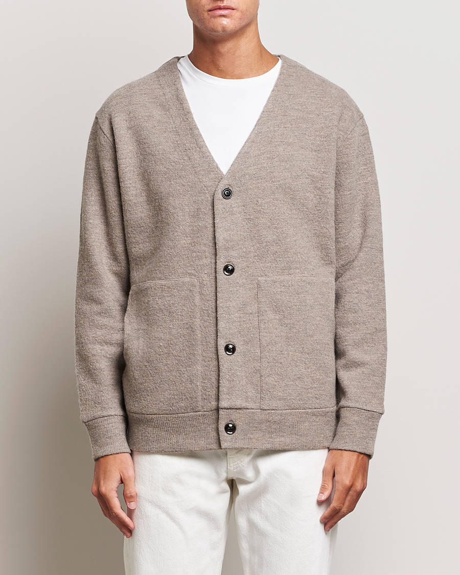 Herren | Strickjacke | NN07 | Ice Boiled Wool Cardigan Khaki
