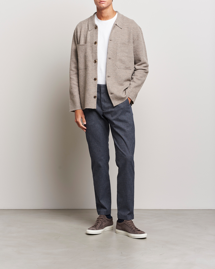 Herren | Pullover | NN07 | Jonas Boiled Wool Cardigan Khaki