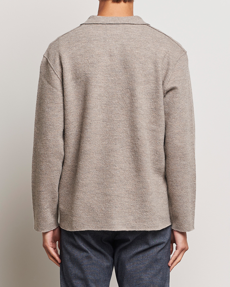 Herren | Pullover | NN07 | Jonas Boiled Wool Cardigan Khaki