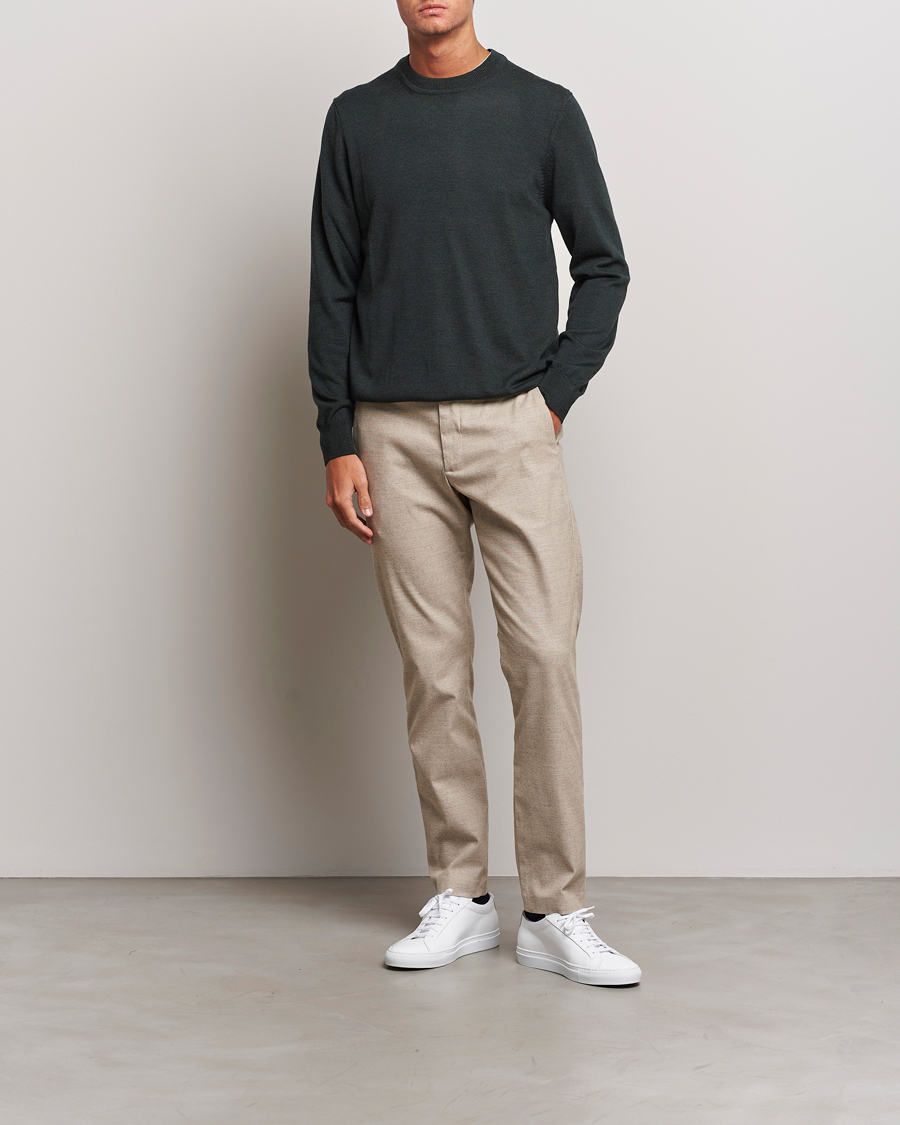 Herren | Pullover | NN07 | Ted Merino Crew Neck Pullover Dark Army
