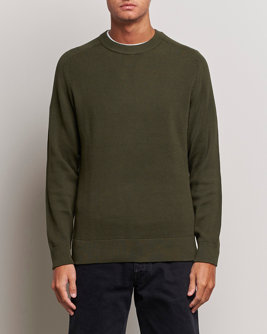 Herren | | NN07 | Kevin Cotton Knitted Sweater Deep Green