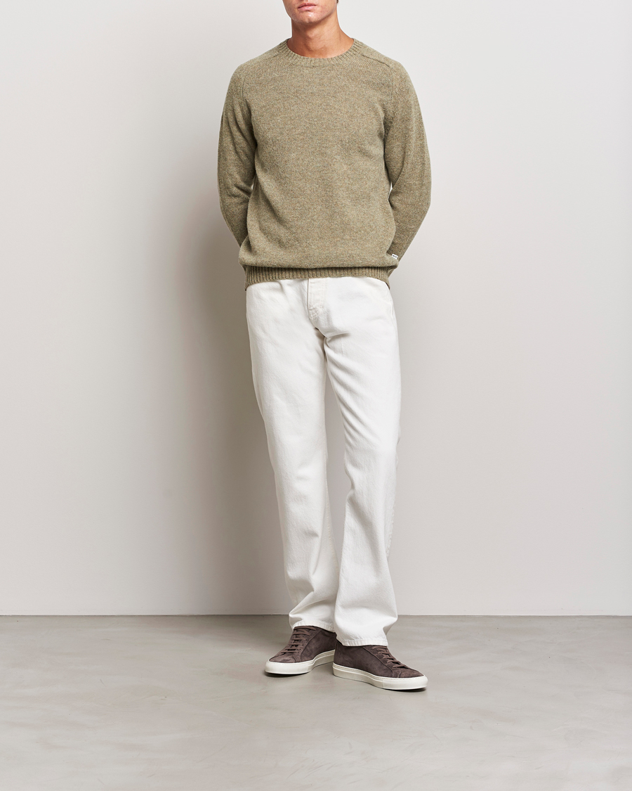 Herren | Pullover | NN07 | Nathan Brushed Crew Neck Elmwood