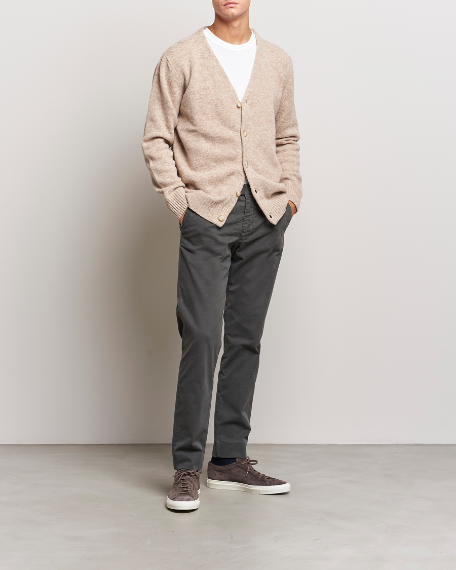 Herren | Pullover | NN07 | Nathan Brushed Cardigan Khaki Melange