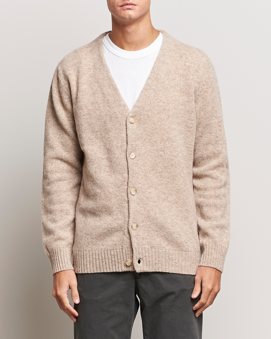 Herren | Pullover | NN07 | Nathan Brushed Cardigan Khaki Melange
