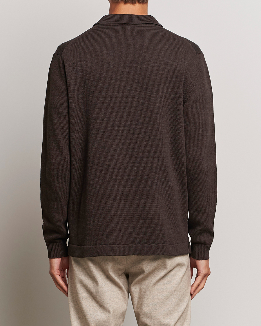 Herren | Pullover | NN07 | Vito Knitted Polo Demitasse Brown