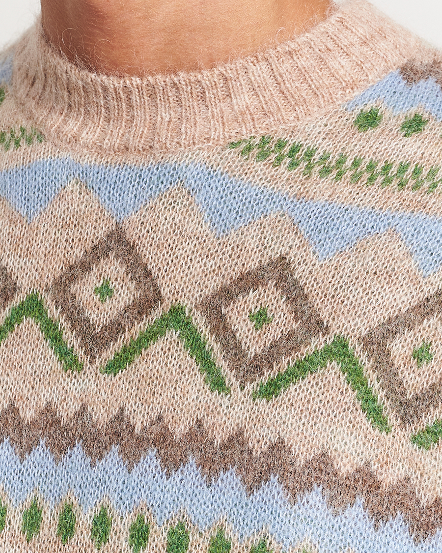 Herren | Pullover | NN07 | Morgan Wool Fairisle Sweater Nature Melange