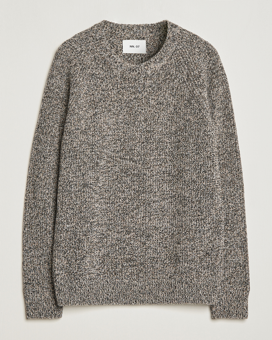 Herren | Pullover | NN07 | Jacobo Heavy Knitted Sweater Khaki Melange