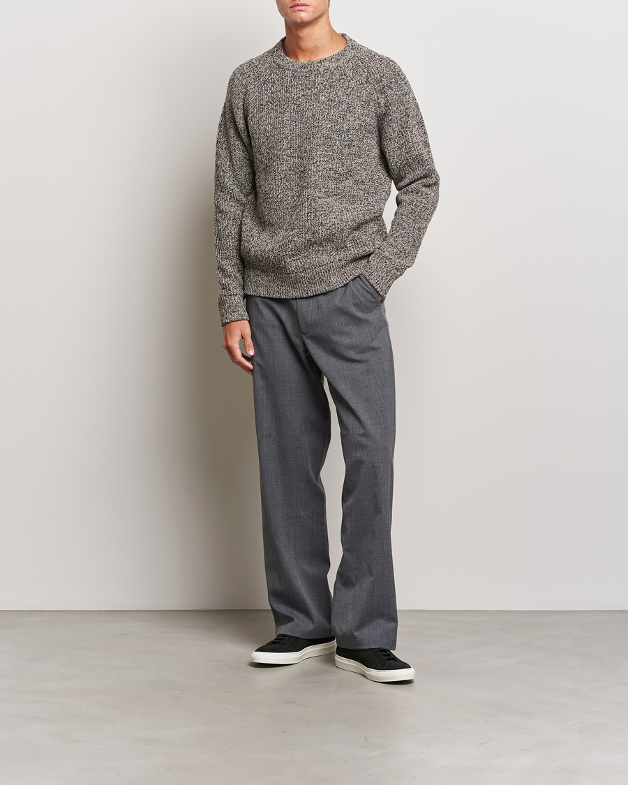 Herren | Pullover | NN07 | Jacobo Heavy Knitted Sweater Khaki Melange
