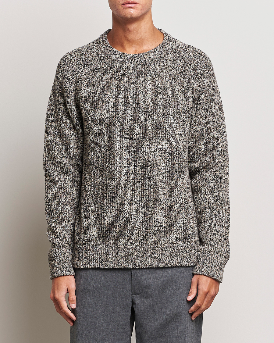 Herren |  | NN07 | Jacobo Heavy Knitted Sweater Khaki Melange
