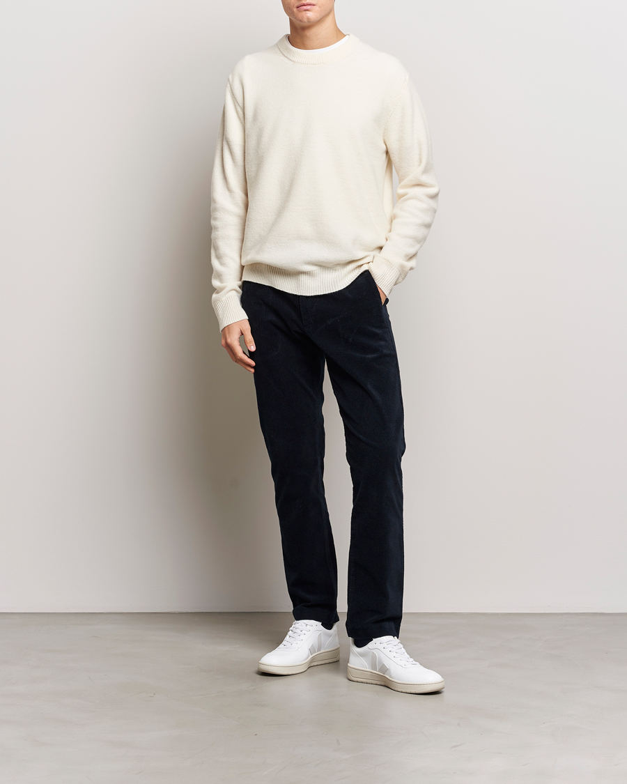 Herren | Pullover | NN07 | Nigel Lambswool Knitted Crew Neck Ecru