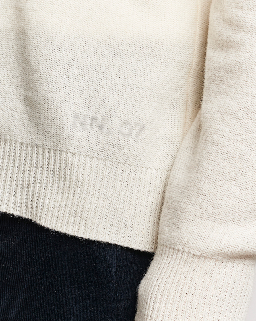 Herren | Pullover | NN07 | Nigel Lambswool Knitted Crew Neck Ecru