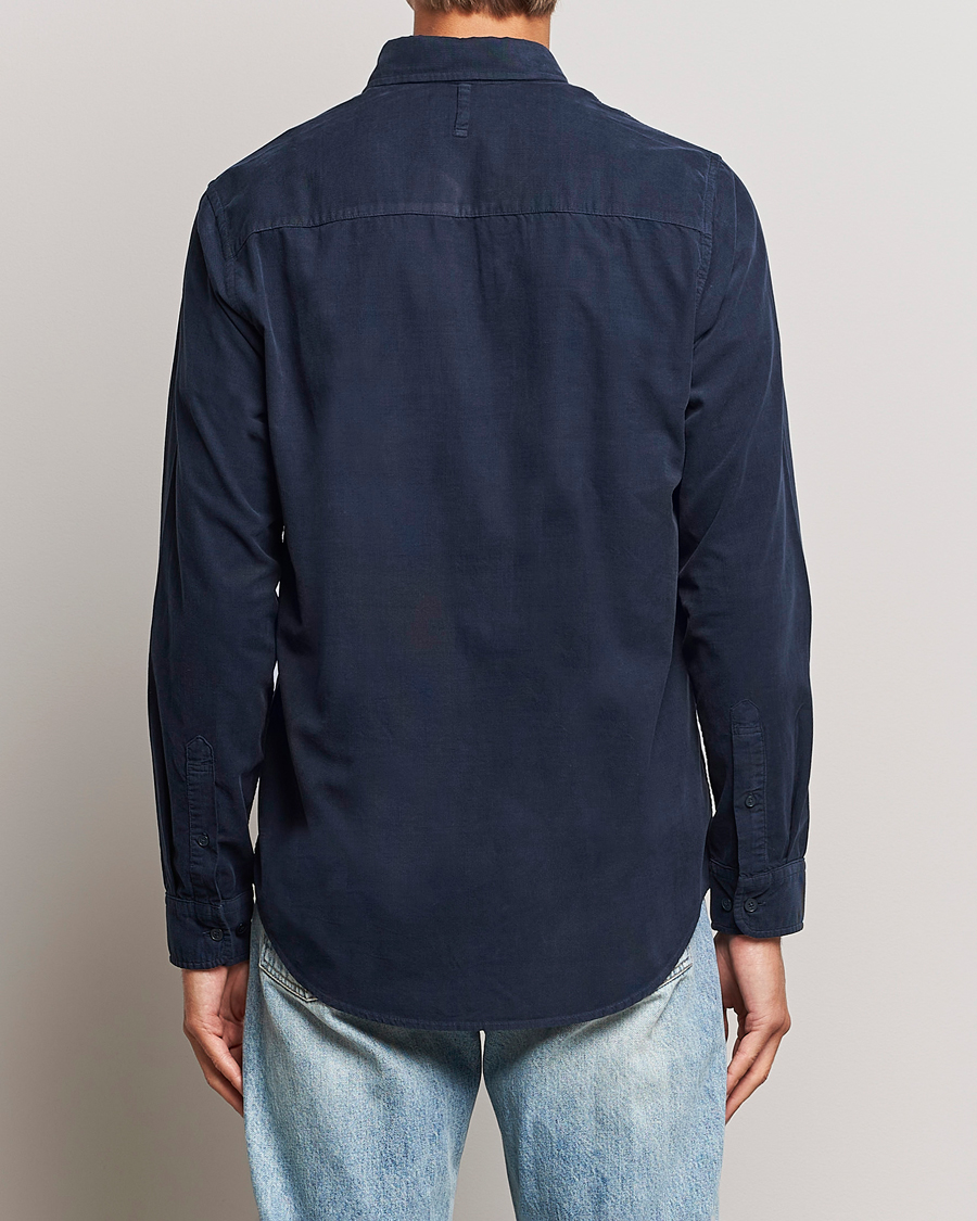 Herren | Hemden | NN07 | Arne Baby Cord Shirt Navy Blue