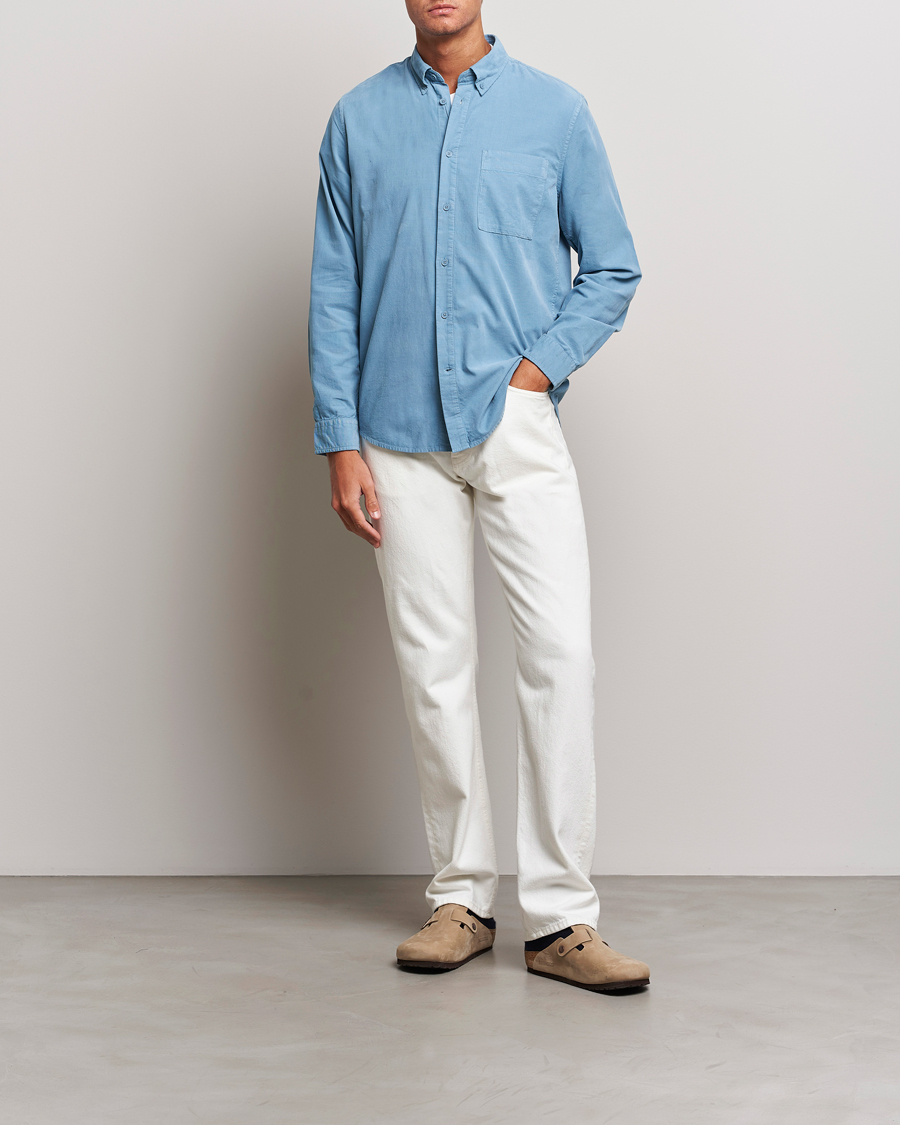 Herren | Hemden | NN07 | Arne Baby Cord Shirt Dust Blue