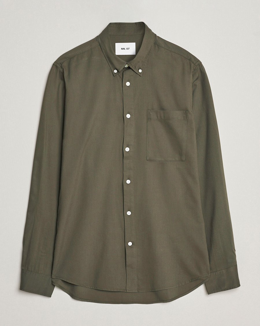 Herren | Hemden | NN07 | Arne Tencel Shirt Dark Green