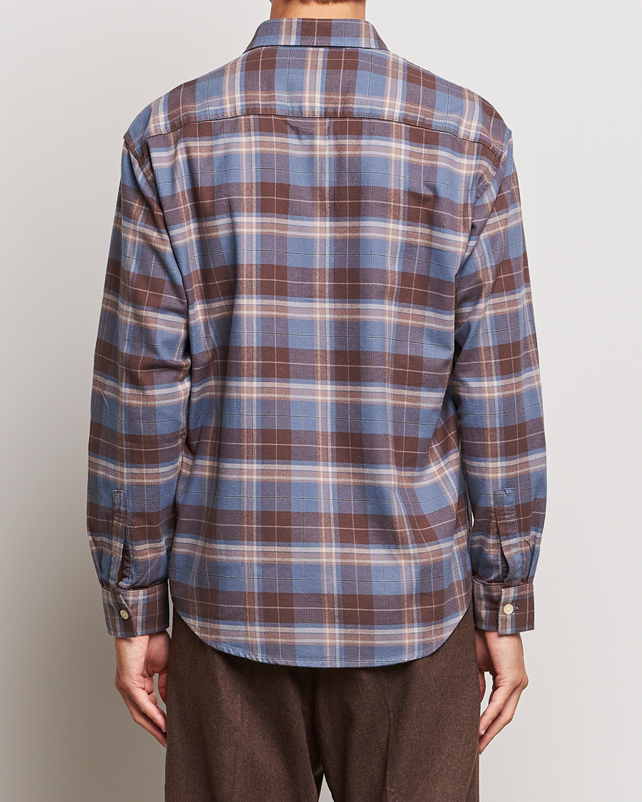 Herren | Hemden | NN07 | Deon Brushed Flannel Checked Shirt Brown/Blue