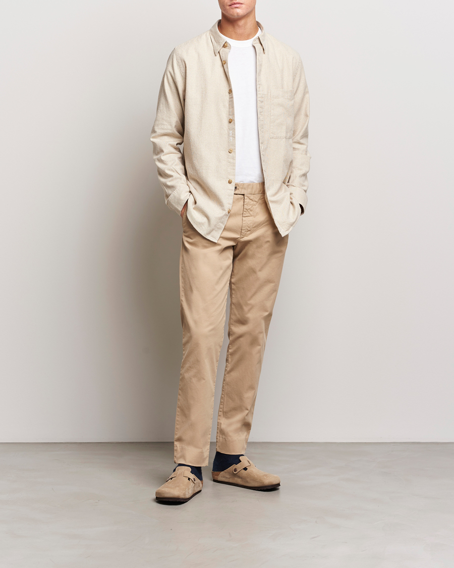 Herren | Hemden | NN07 | Cohen Brushed Flannel Shirt Off White
