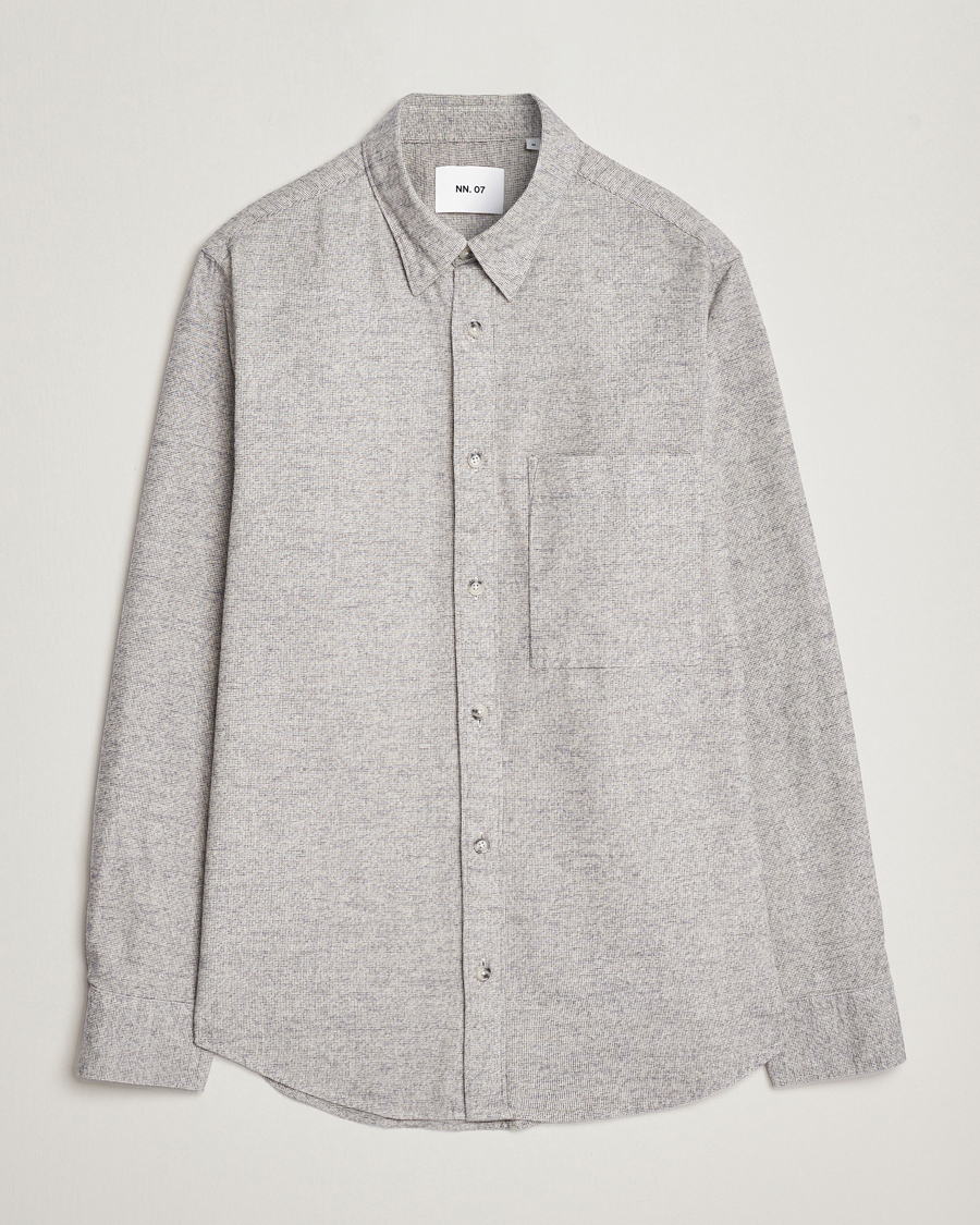 Herren | Hemden | NN07 | Cohen Brushed Flannel Shirt Black Multi