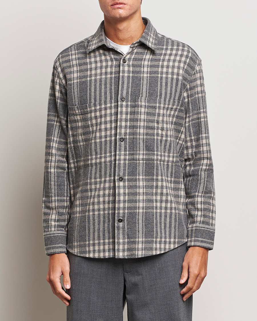 Herren | An overshirt occasion | NN07 | Freddie Checked Overshirt Grey/Cream