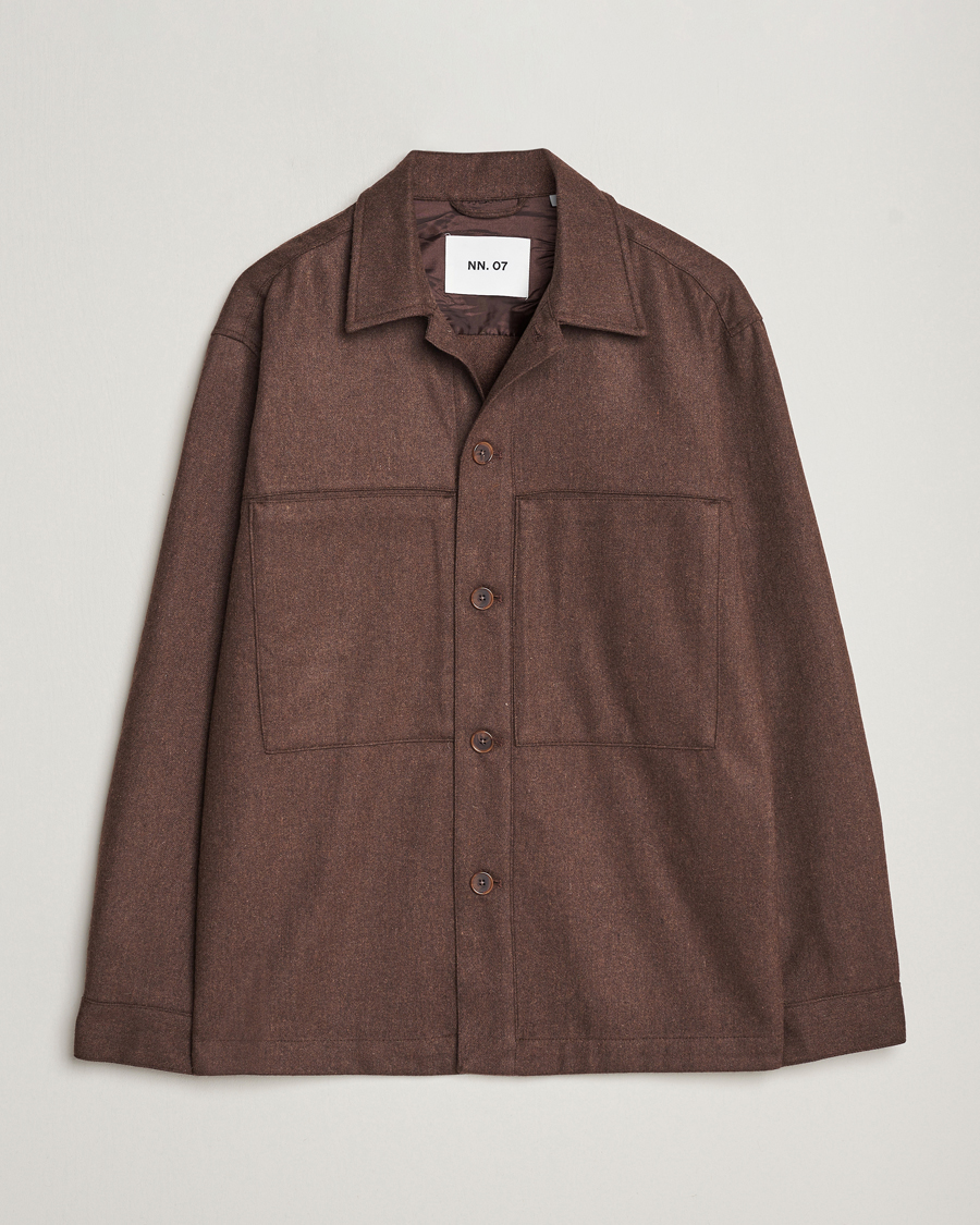 Herren | Hemden | NN07 | Isak Pocket Overshirt Demitasse Brown