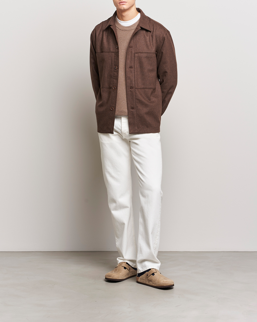 Herren | Hemden | NN07 | Isak Pocket Overshirt Demitasse Brown