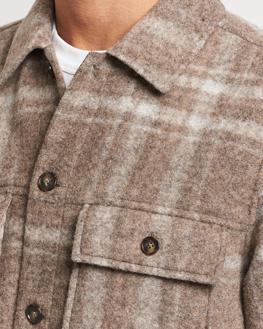 Herren | Jacken | NN07 | Wilas Checked Shirt Jacket Brown