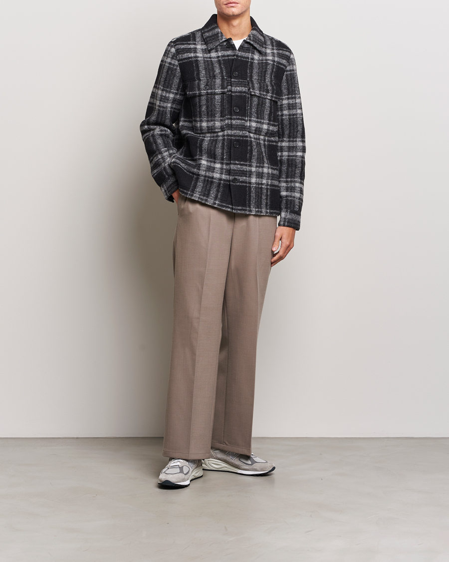 Herren | Jacken | NN07 | Wilas Checked Shirt Jacket Black