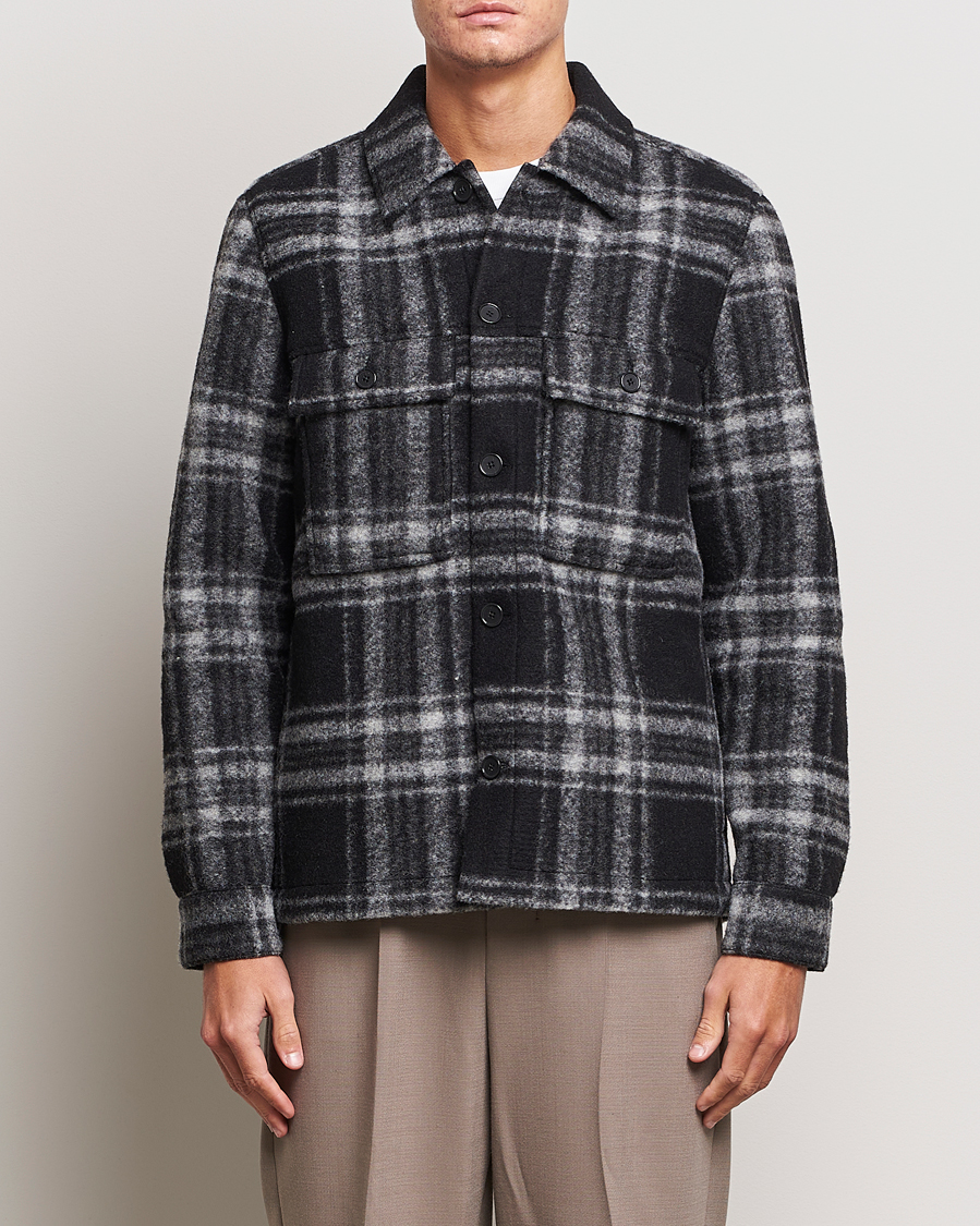 Herren | 70% sale | NN07 | Wilas Checked Shirt Jacket Black