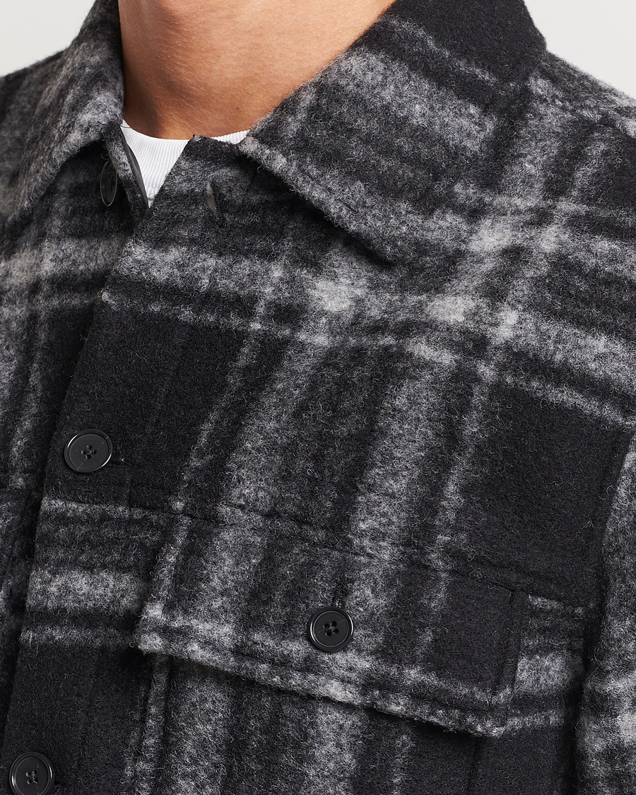 Herren | Jacken | NN07 | Wilas Checked Shirt Jacket Black