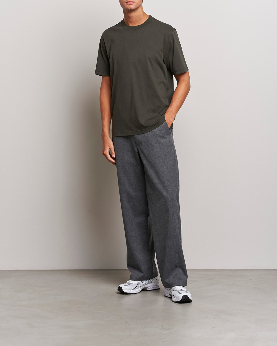 Herren | T-Shirts | NN07 | Adam Crew Neck T-Shirt Dark Army